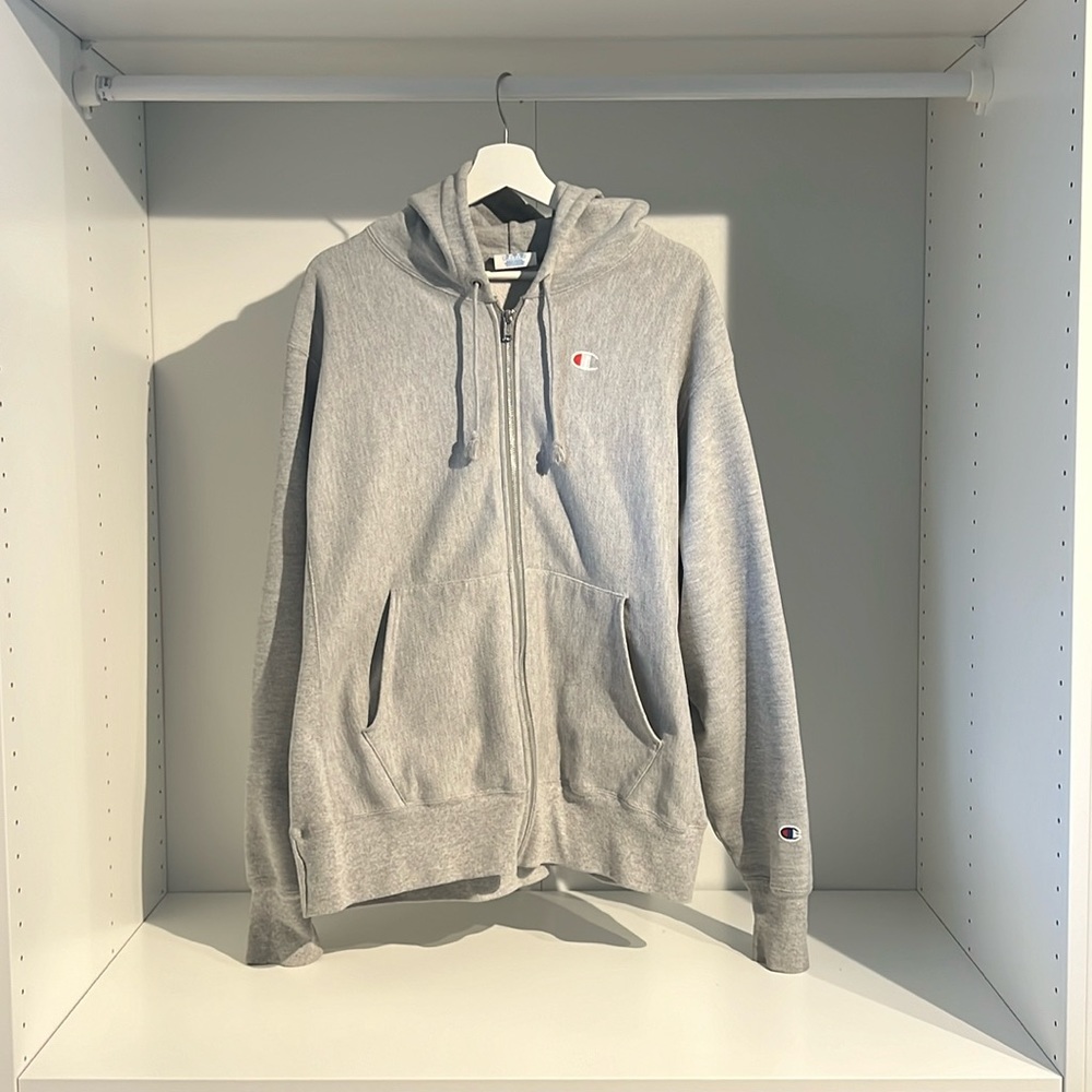 Champion reverse weave grey hoddie
